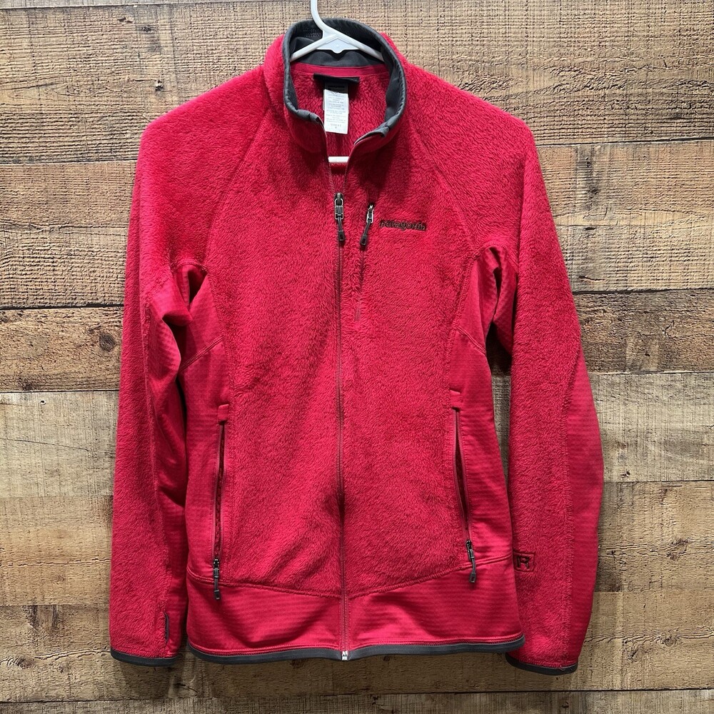 Patagonia Women’s Pink Soft Polyester Full Zip Up Jacket Size Medium